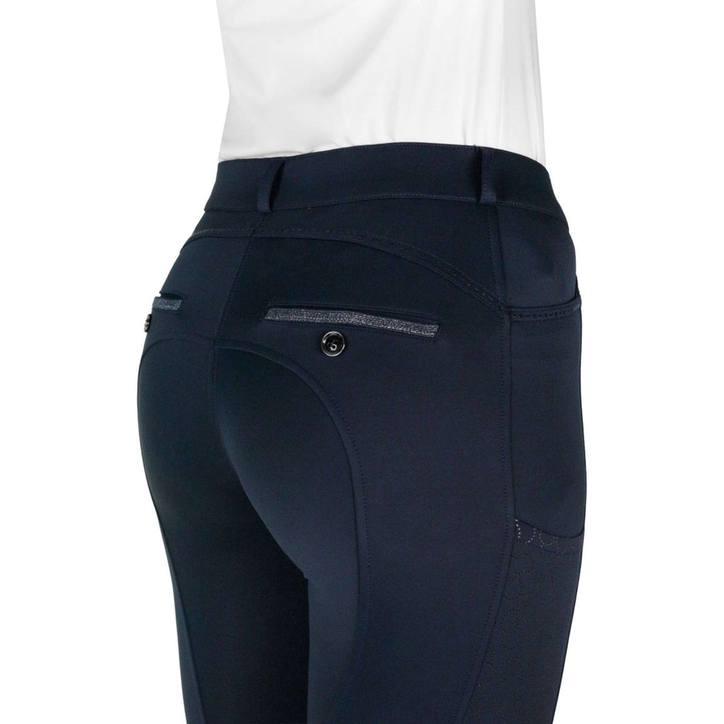 EQUITHÈME Pantalon d'Équitation Capucine Prise de Genou Marin