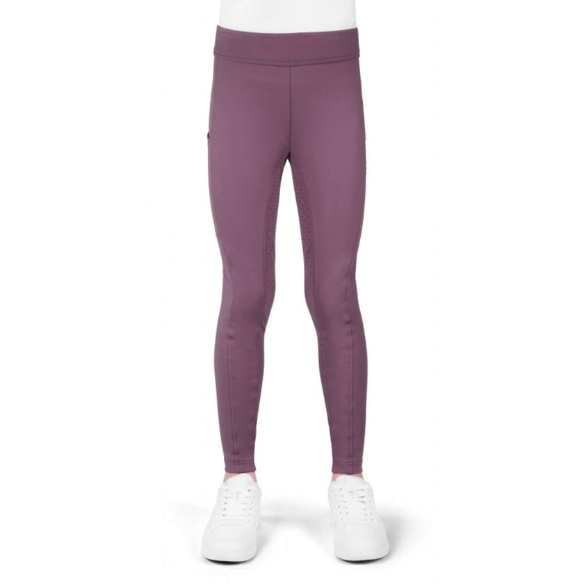 EQUITHÈME Legging d'Équitation Birdy Kids Full Grip Lilas