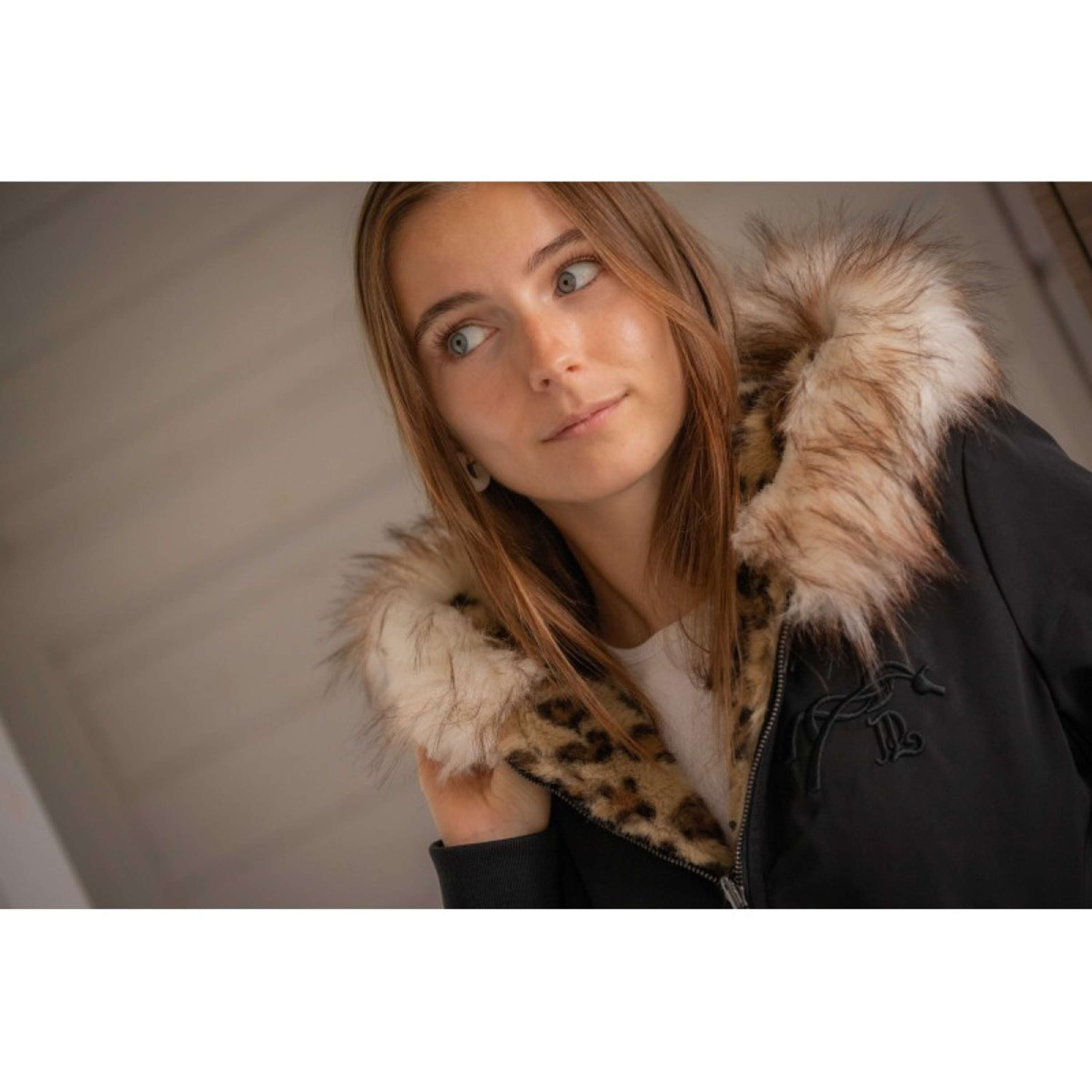 Pénélope Veste Bomber LeoLyon Noir/Panthère