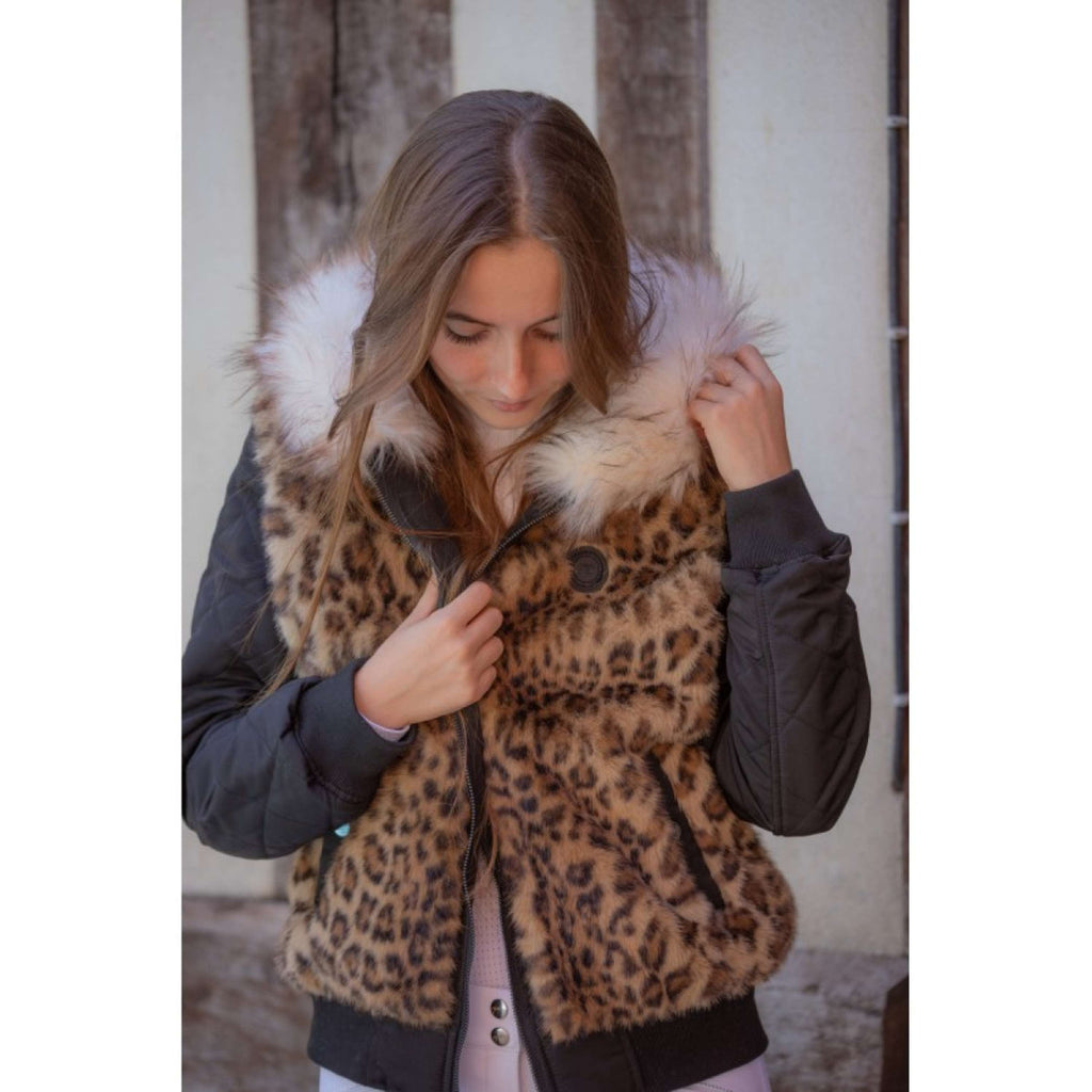 Pénélope Veste Bomber LeoLyon Noir/Panthère