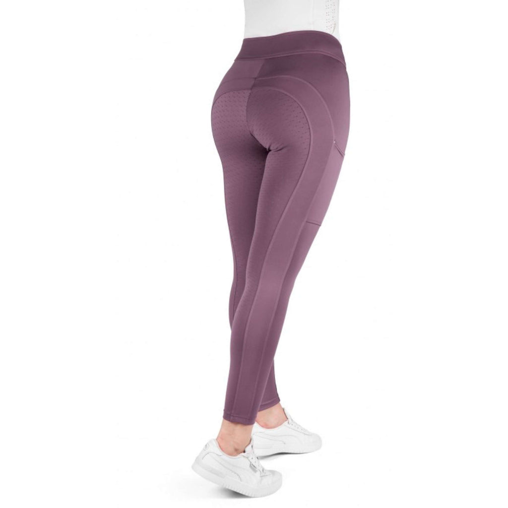 EQUITHÈME Legging d'Équitation Birdy Full Grip Lilas
