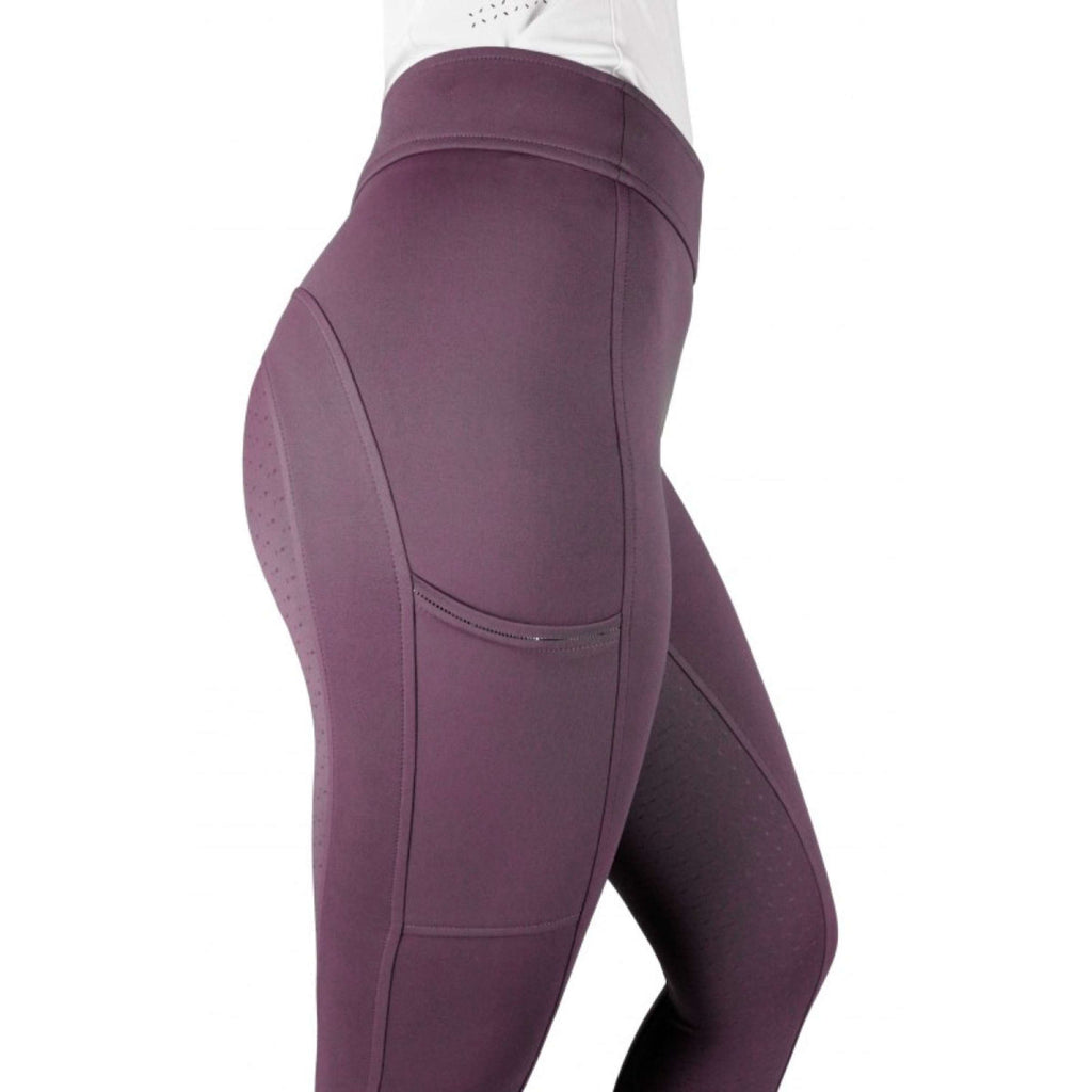 EQUITHÈME Legging d'Équitation Birdy Full Grip Lilas