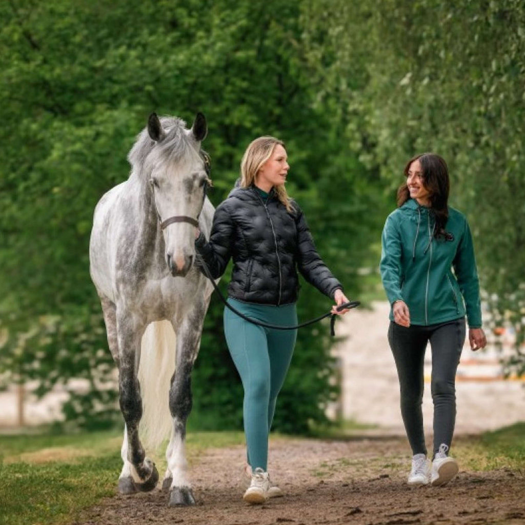 EQUITHÈME Legging d'Équitation Flora Full Grip Bleu canard
