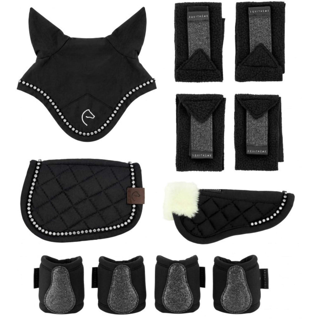 EQUITHÈME Kit d'accessoires Mini Pony Academy Paillettes Noir