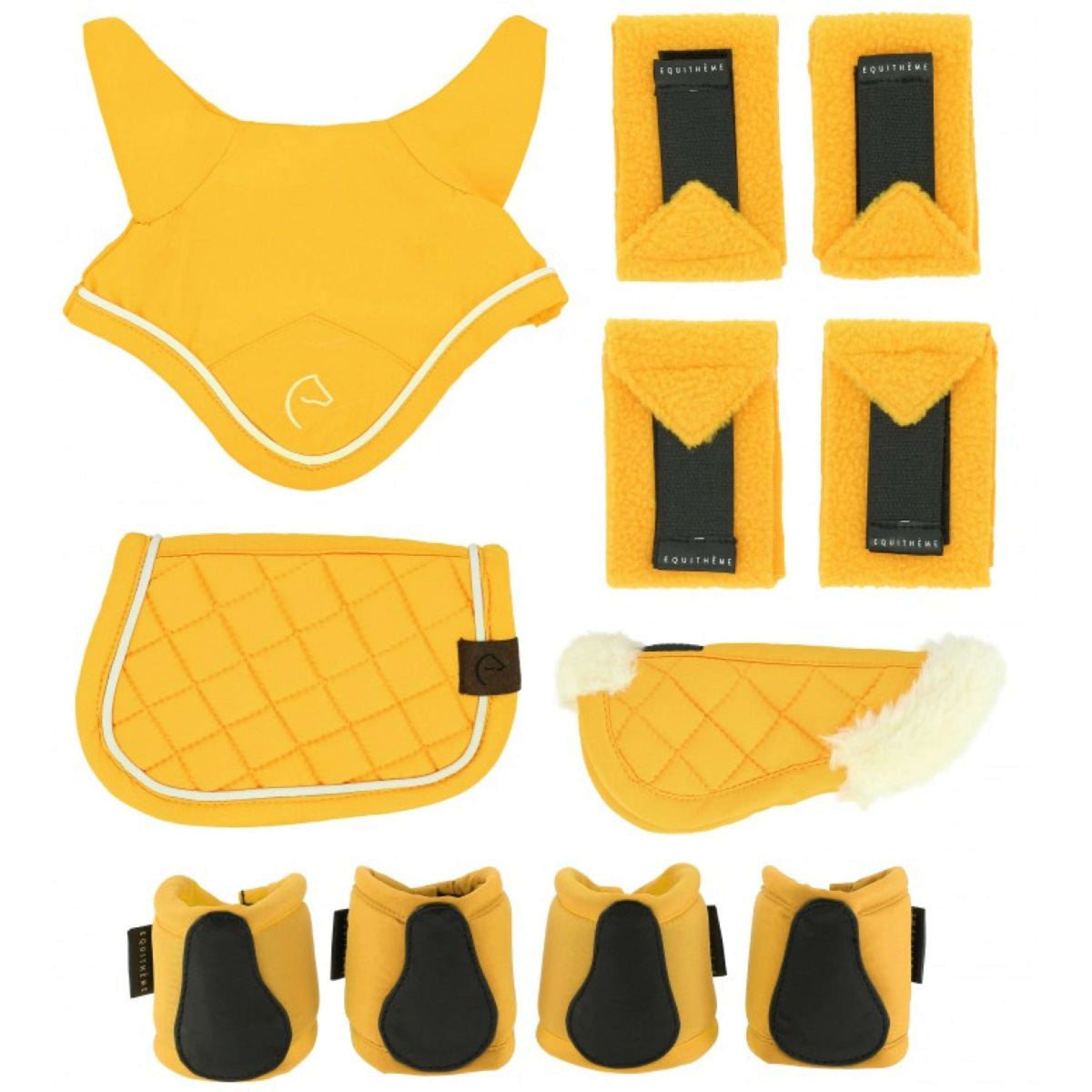 EQUITHÈME Pony Academy Kit d'accessoires Mini Jaune