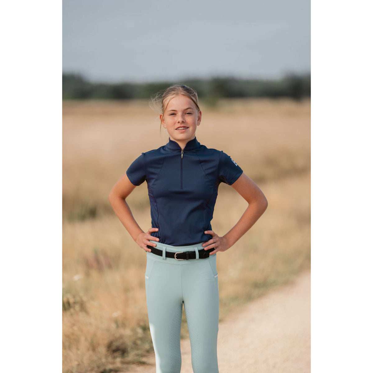 EQPRO Legging d'Équitation Sofia Full Grip Blue Reef