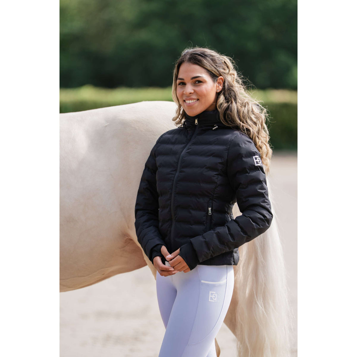 EQPRO Veste Violet Matelassé Noir