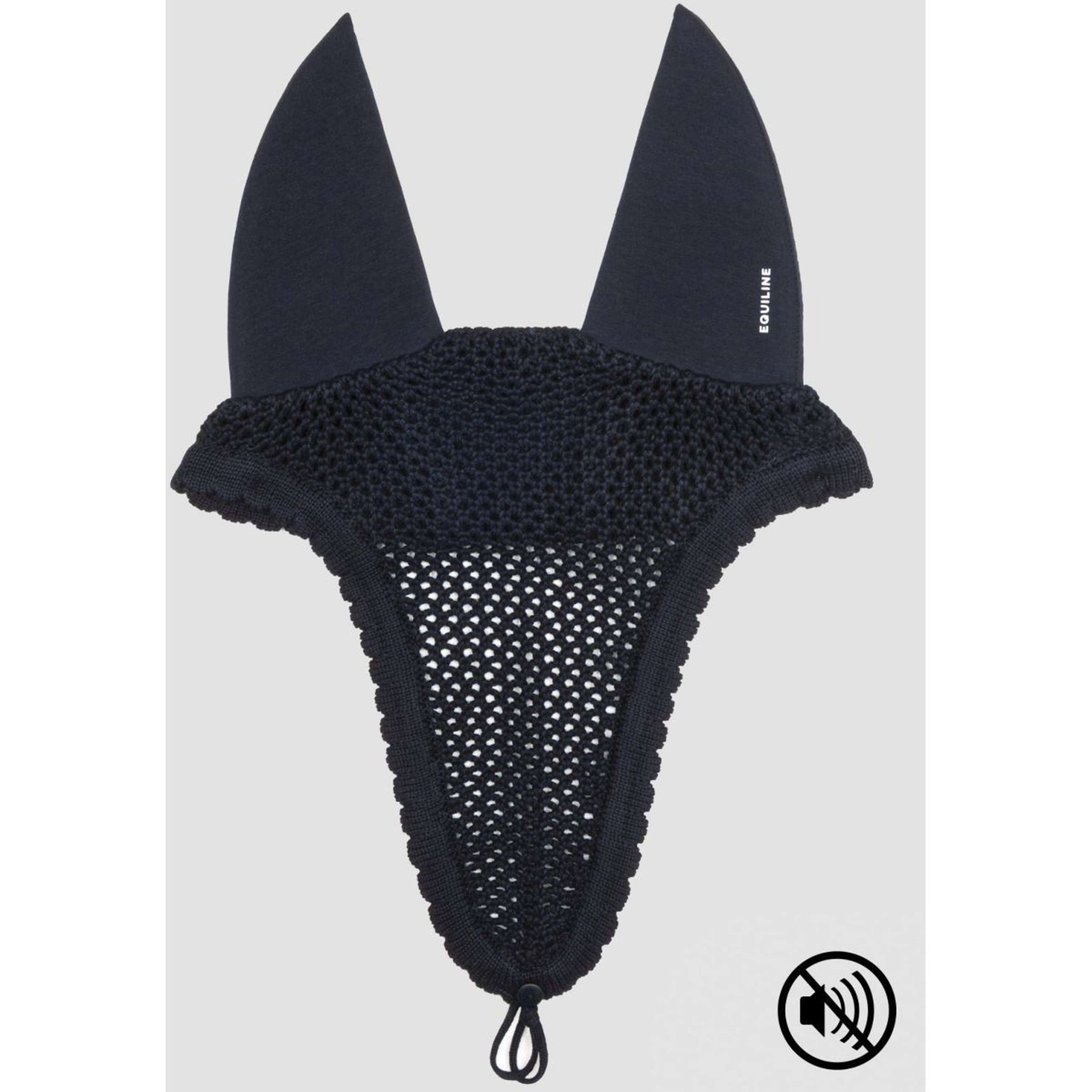 Equiline Bonnet Anti-Mouches Ruben Soundproof avec Boucle Marine Equiline Bonnet Anti-Mouches Ruben Soundproof avec Boucle Marine