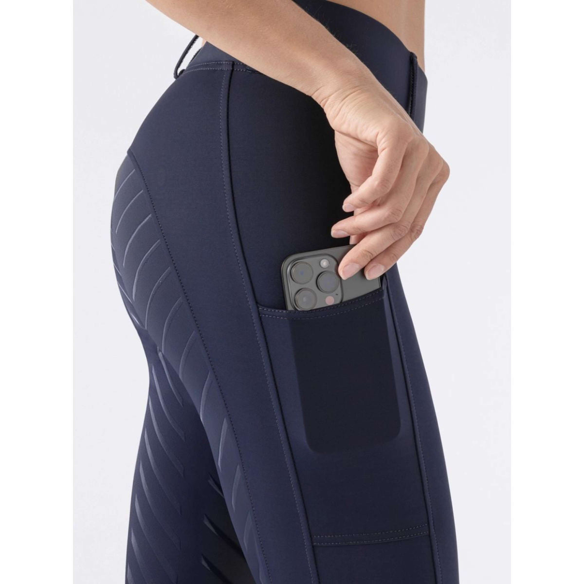 Equiline Legging d'Équitation Carbef Full Grip Marine