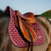 EQUITHÈME Tapis de Selle Nacre de Saut Bordeaux
