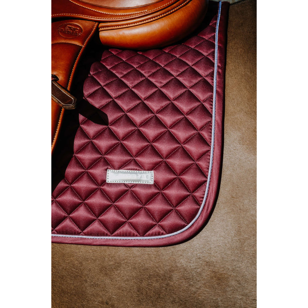 EQUITHÈME Tapis de Selle Nacre de Saut Bordeaux