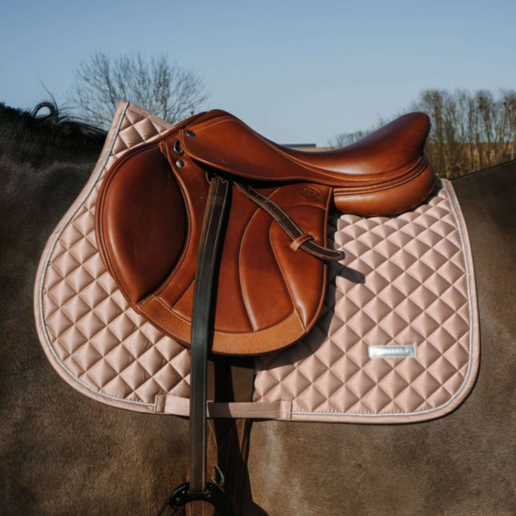 EQUITHÈME Tapis de Selle Nacre de Saut bronze