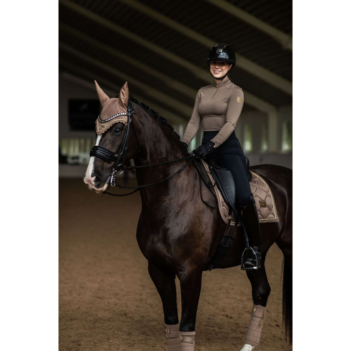 Equestrian Stockholm Tapis de Selle Dressage Champagne