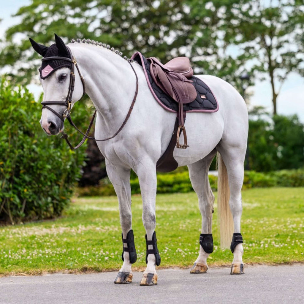 Equestrian Stockholm Tapis de Selle de Saut Noir/Blush