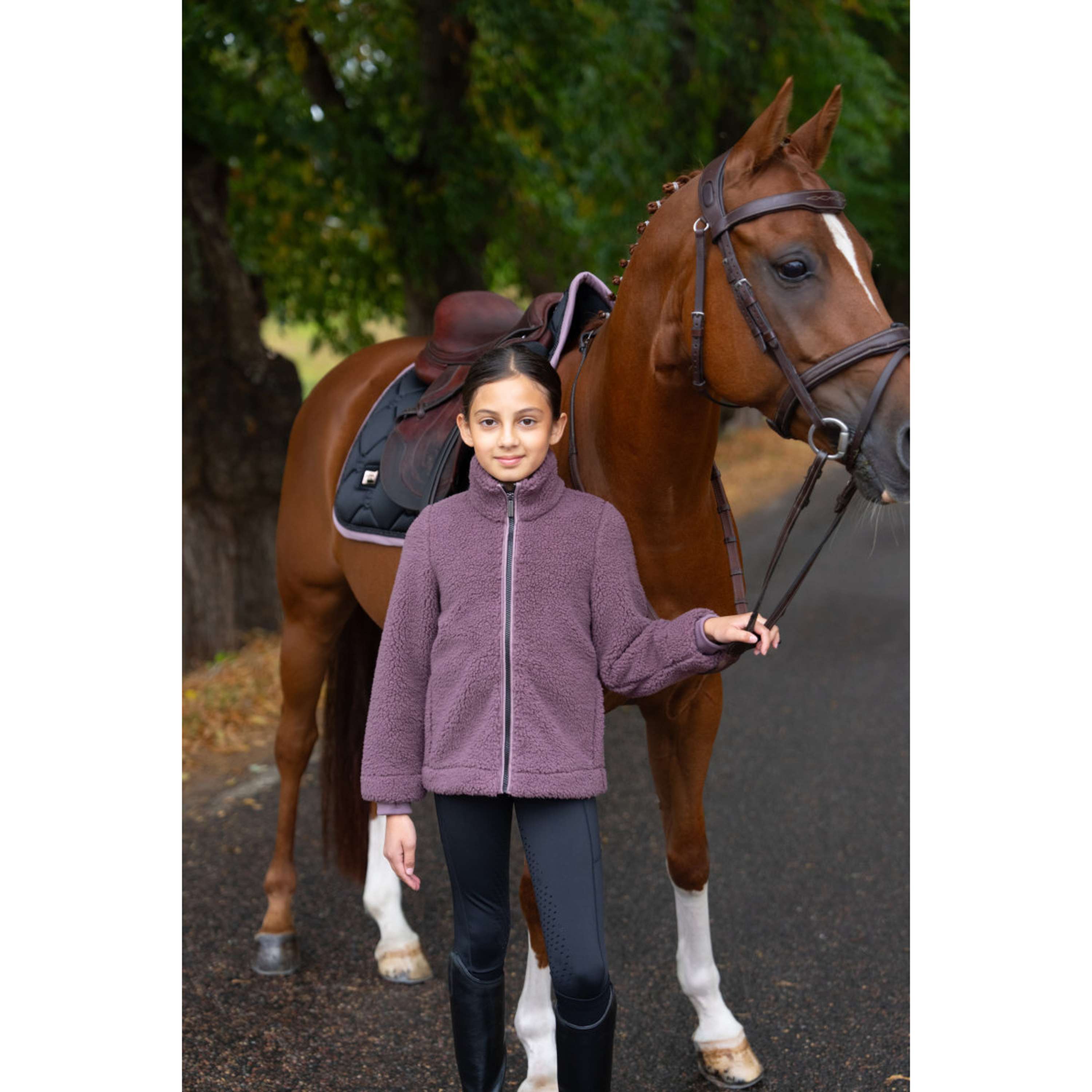 Equestrian Stockholm Blouson Polaire Teddy Young Rider Blush