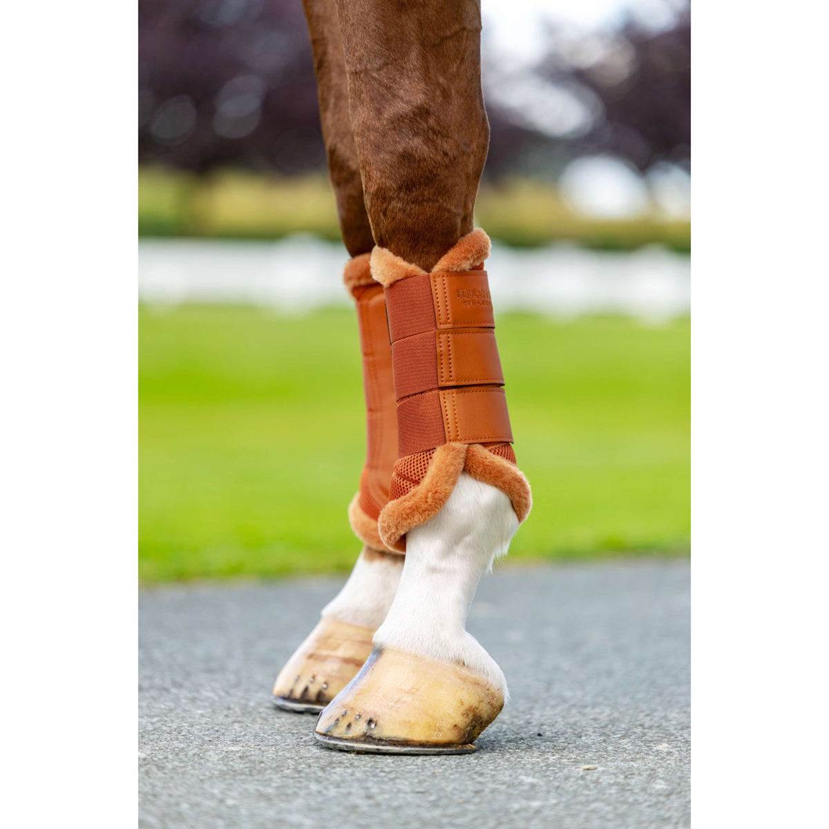 Equestrian Stockholm Guêtres Fur Mesh Chestnut