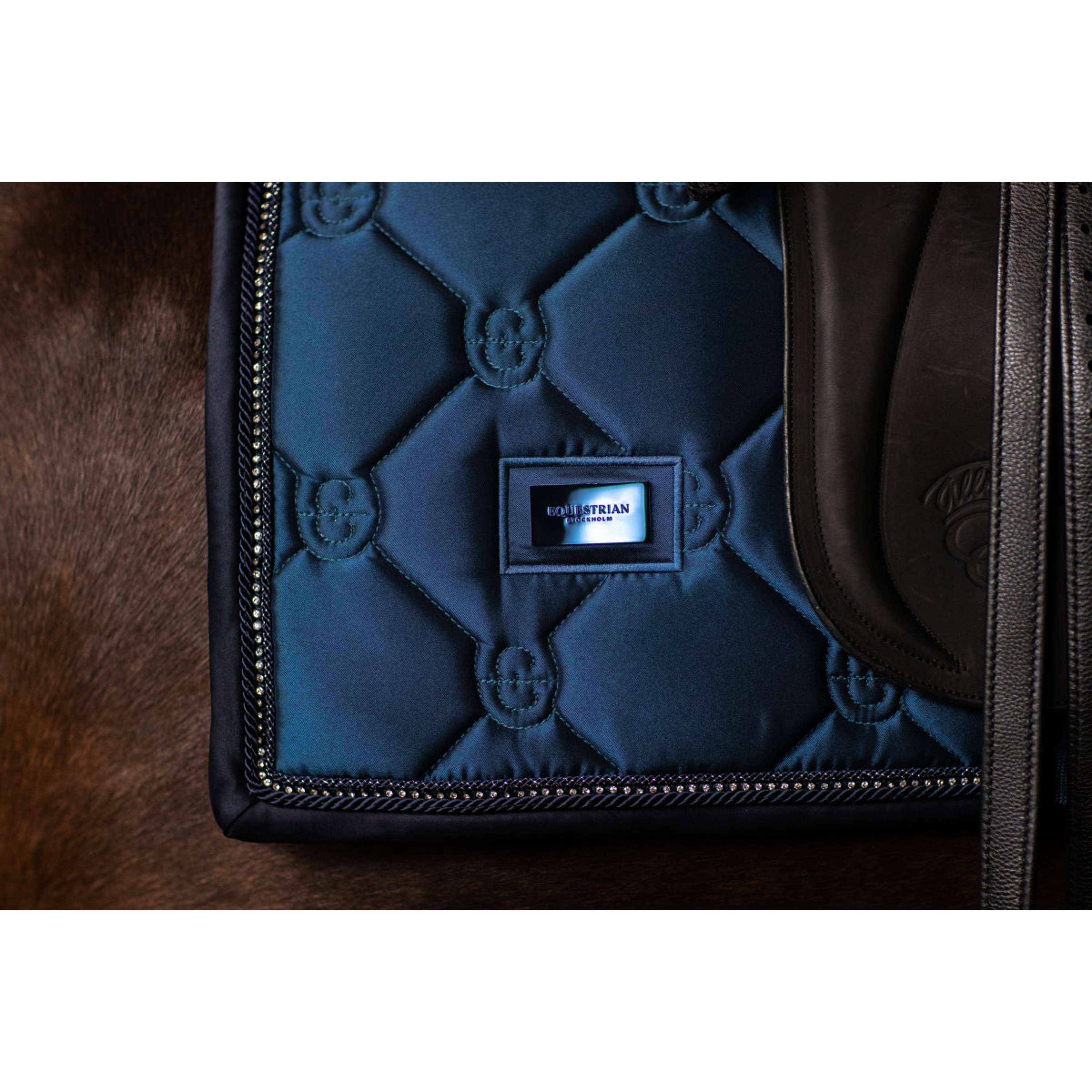 Equestrian Stockholm Tapis de Selle Crystal Shine Dressage Blue Meadow
