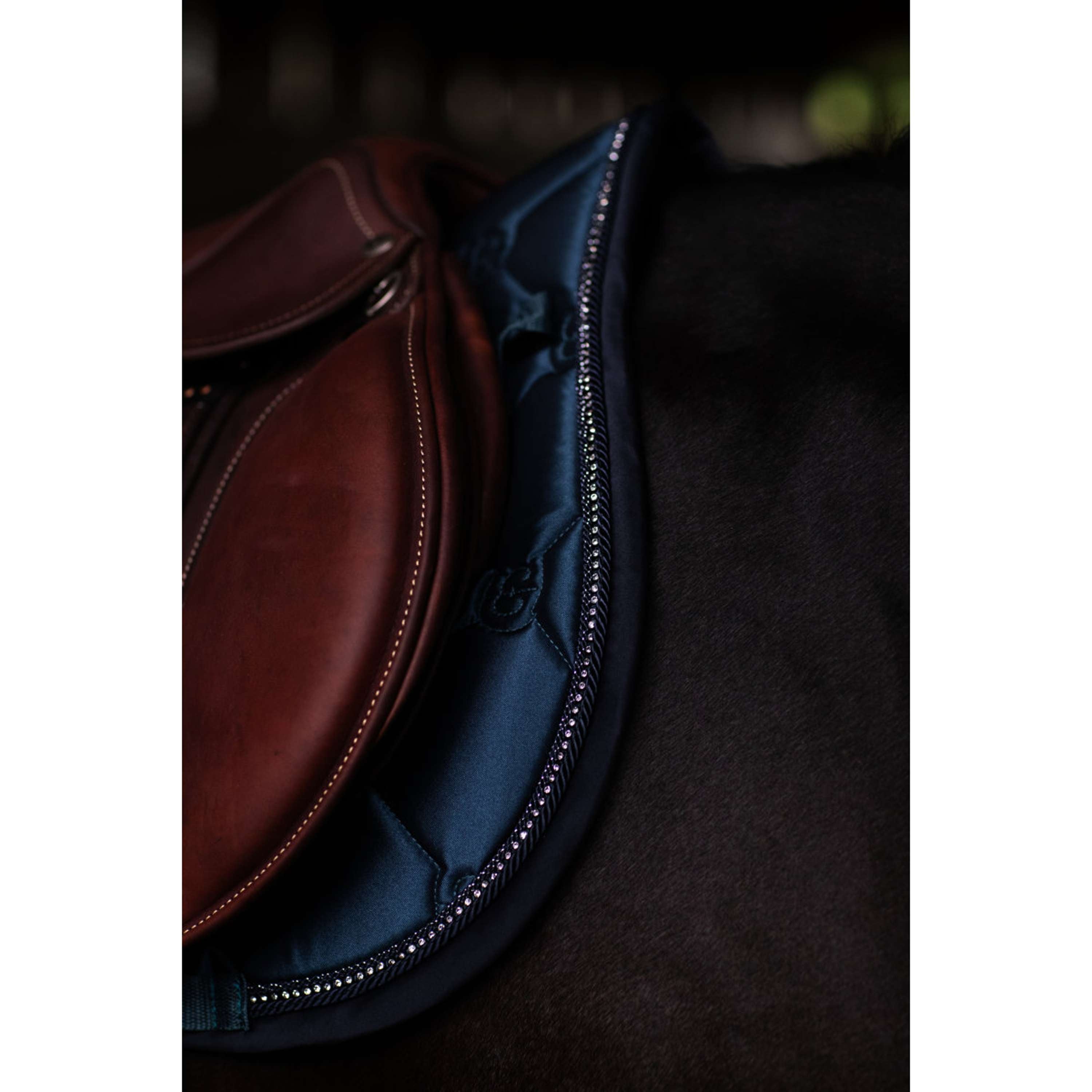 Equestrian Stockholm Tapis de Selle Crystal Shine de Saut Blue Meadow