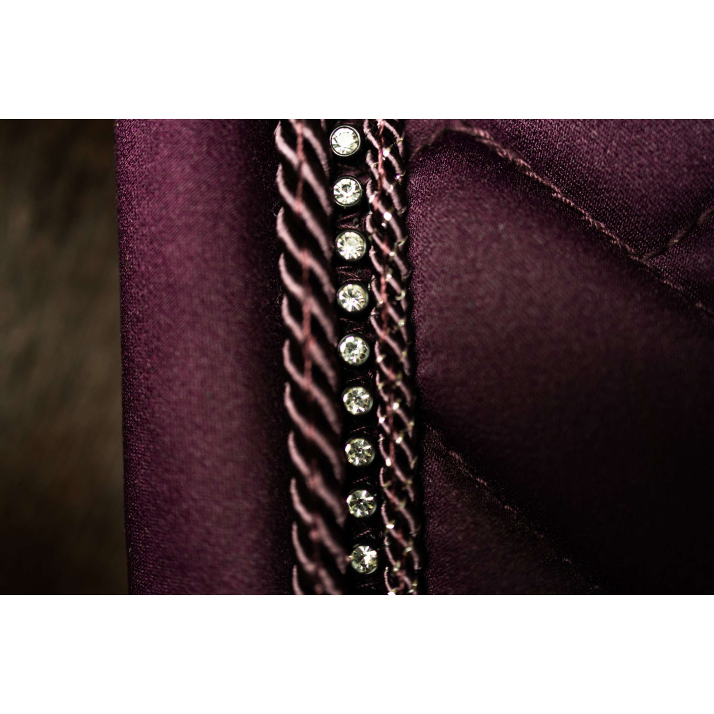 Equestrian Stockholm Tapis de Selle Crystal Shine Dressage Mauve Wine