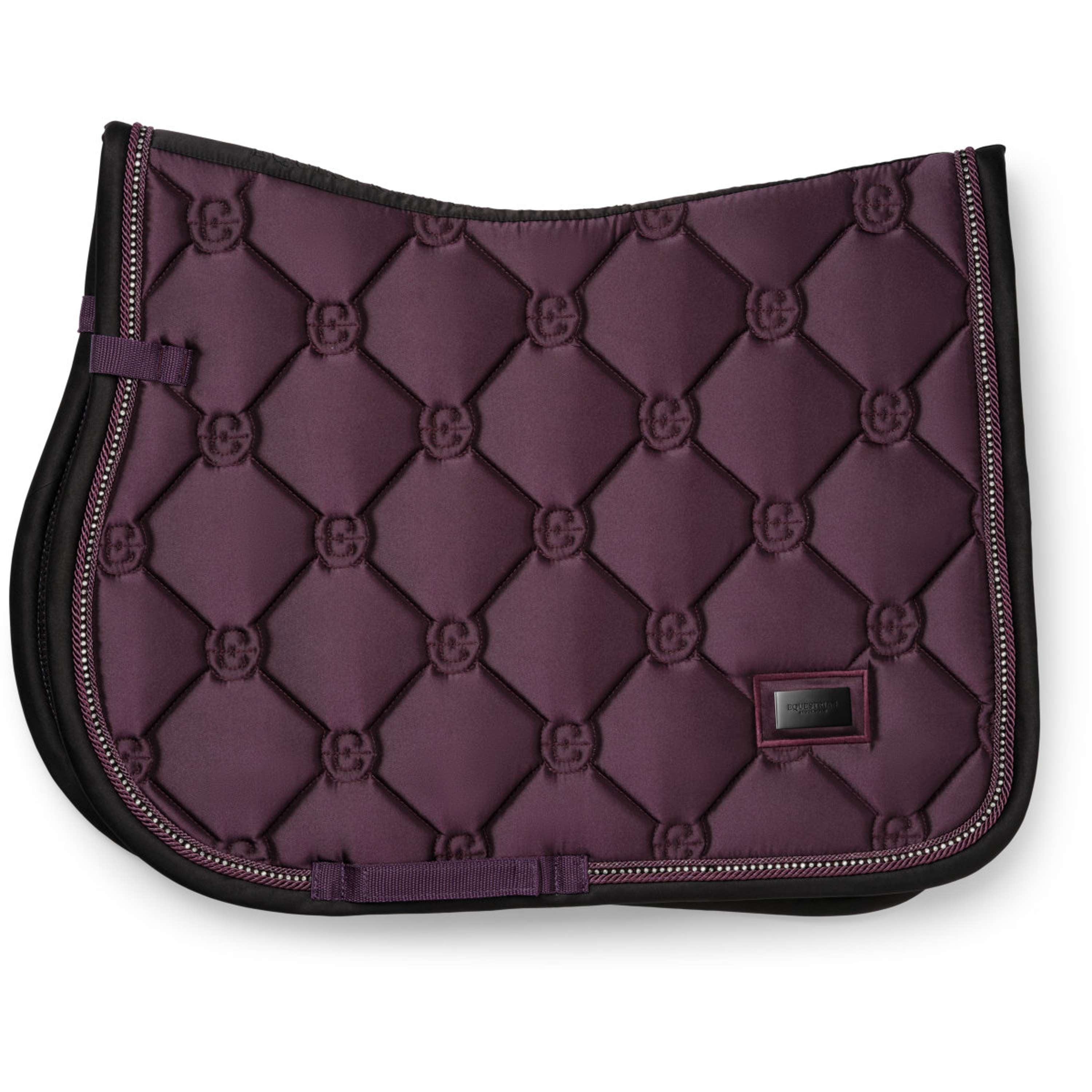 Equestrian Stockholm Tapis de Selle Crystal Shine de Saut Mauve Wine