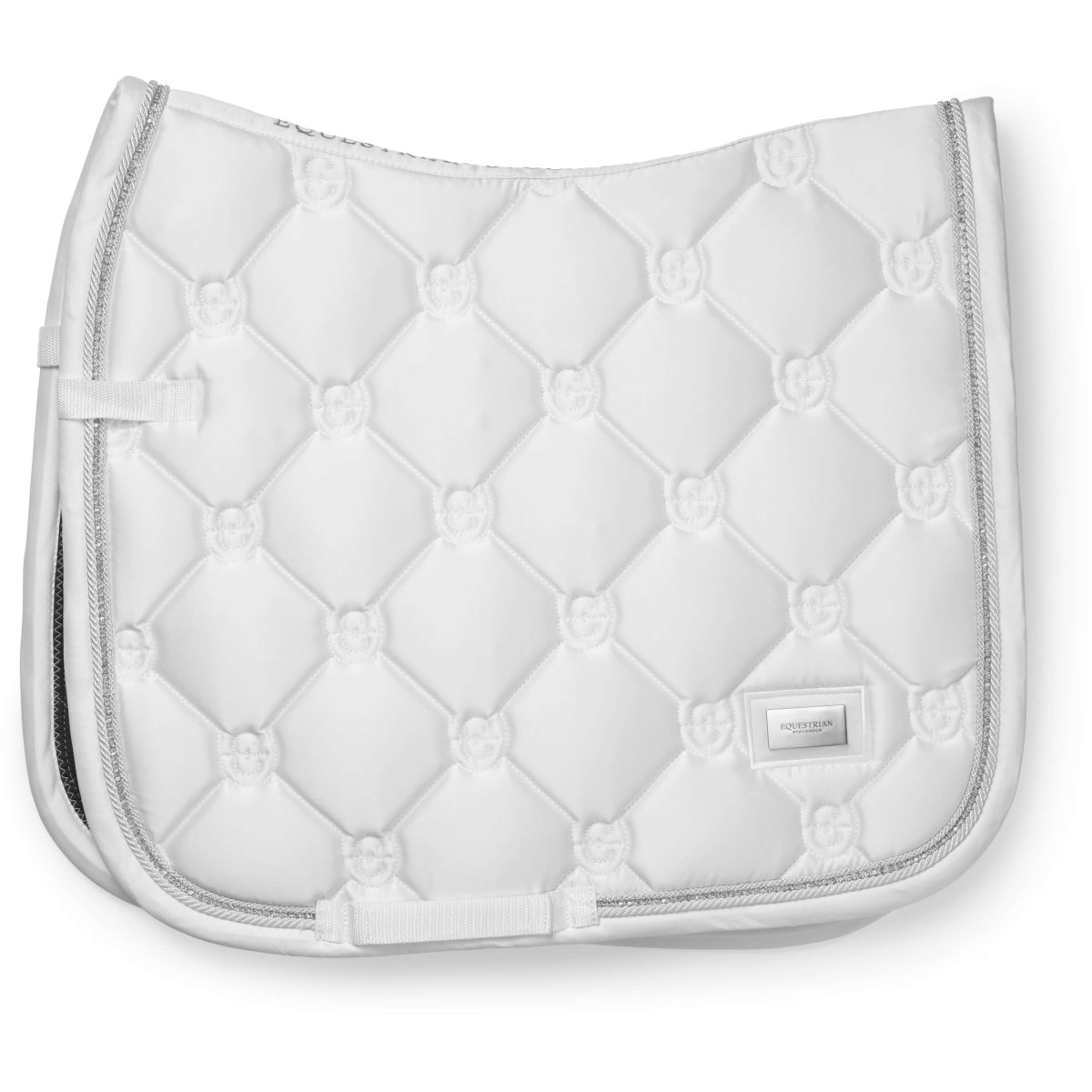 Equestrian Stockholm Tapis de Selle Crystal Shine Dressage Blanc