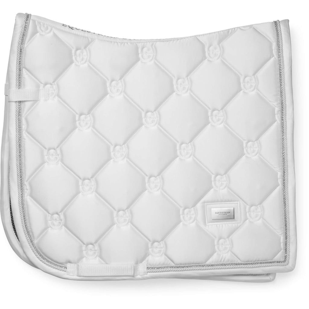 Equestrian Stockholm Tapis de Selle Crystal Shine Dressage Blanc