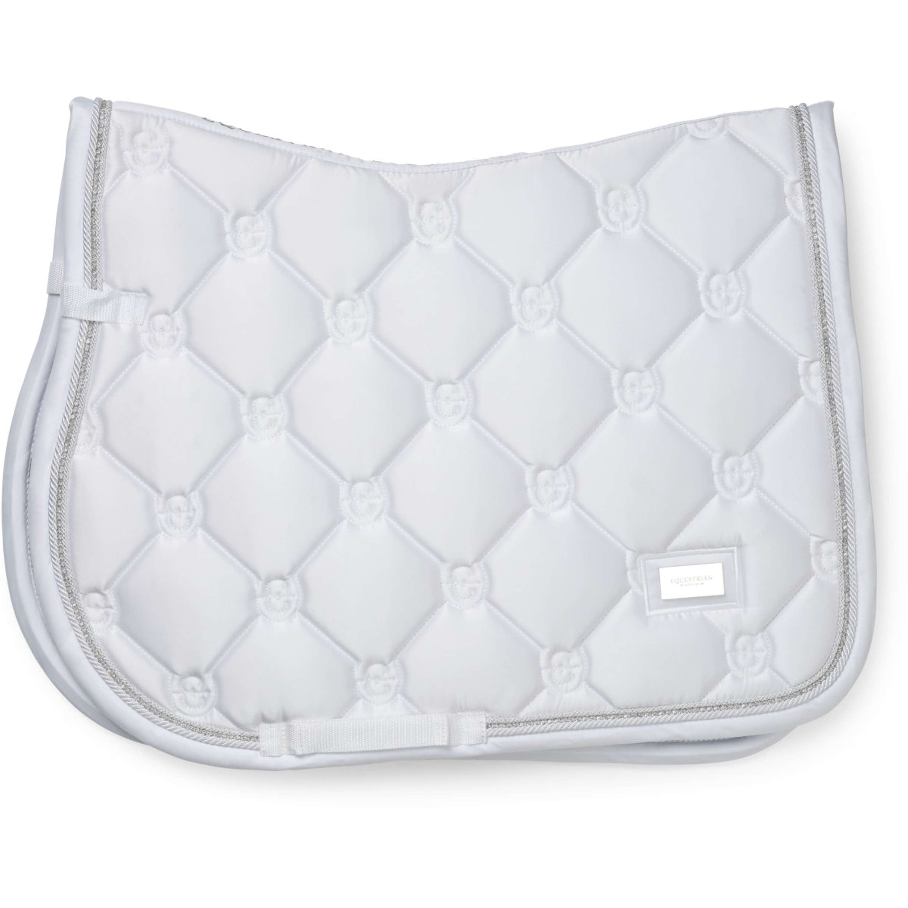 Equestrian Stockholm Tapis de Selle Crystal Shine de Saut Blanc