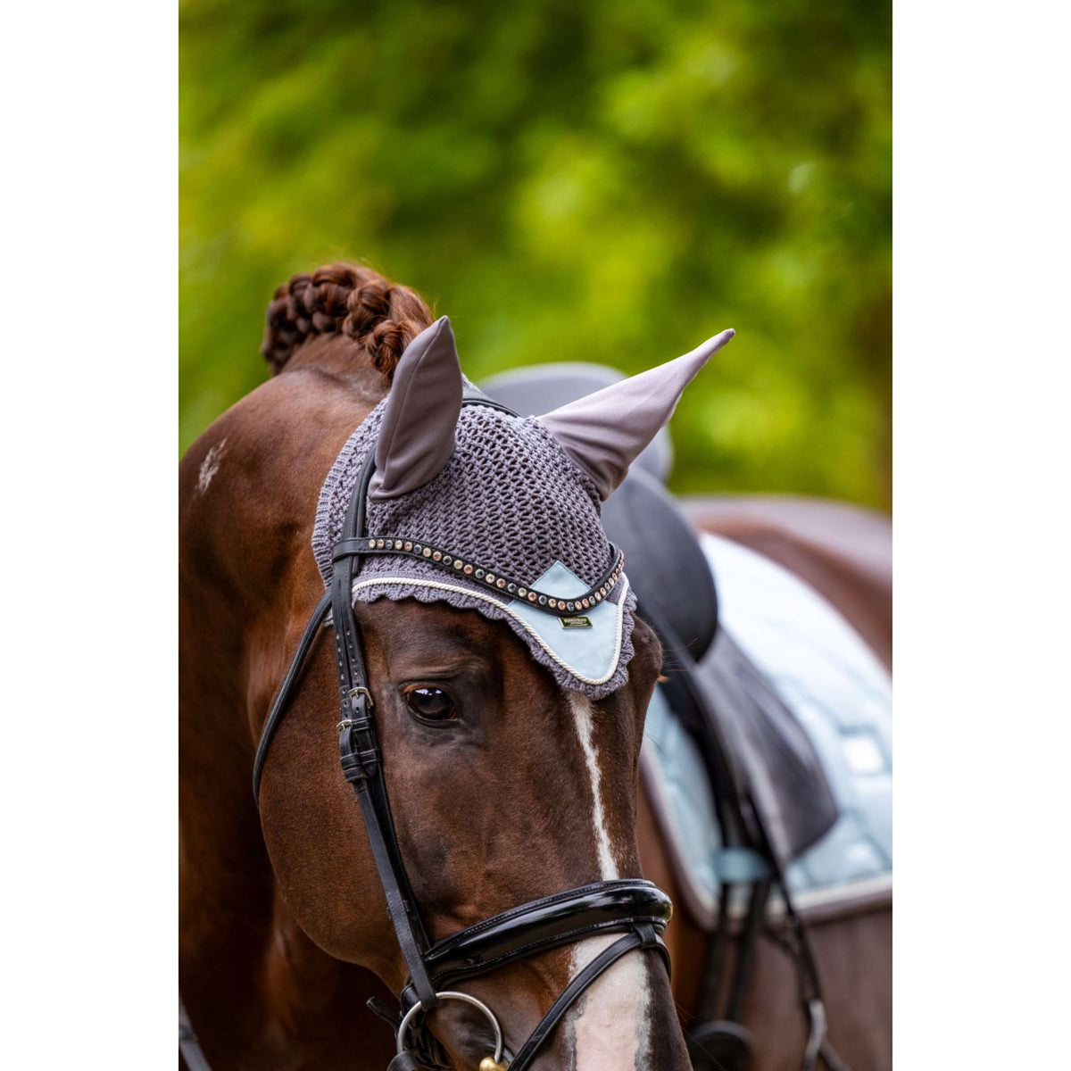 Equestrian Stockholm Bonnet Anti-Mouches Ice Blue