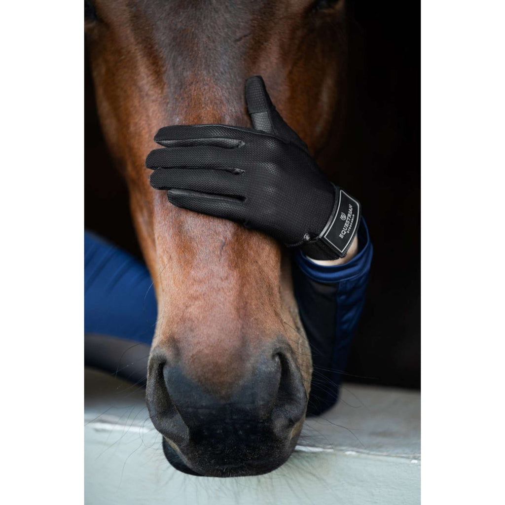 Equestrian Stockholm Gants d'Équitation Summer Black Edition