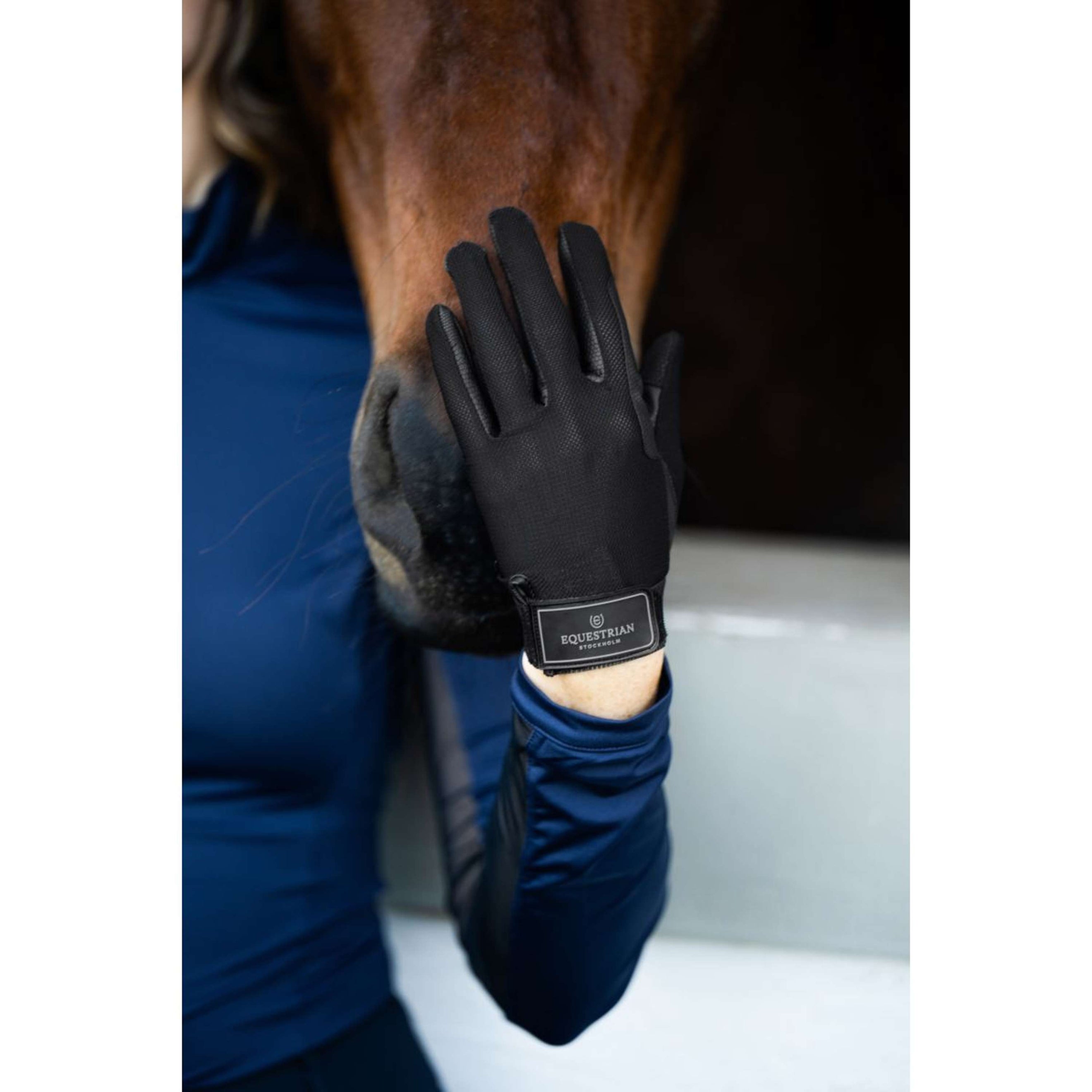 Equestrian Stockholm Gants d'Équitation Summer Black Edition