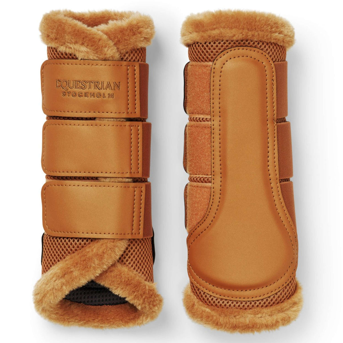 Equestrian Stockholm Guêtres Fur Mesh Chestnut