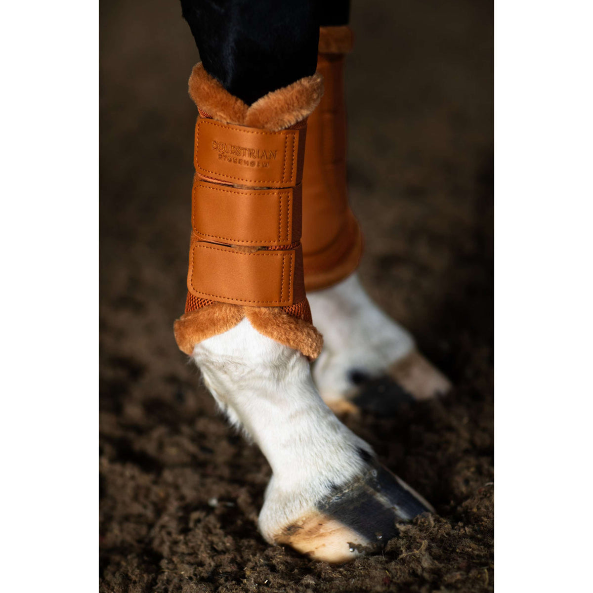 Equestrian Stockholm Guêtres Fur Mesh Chestnut