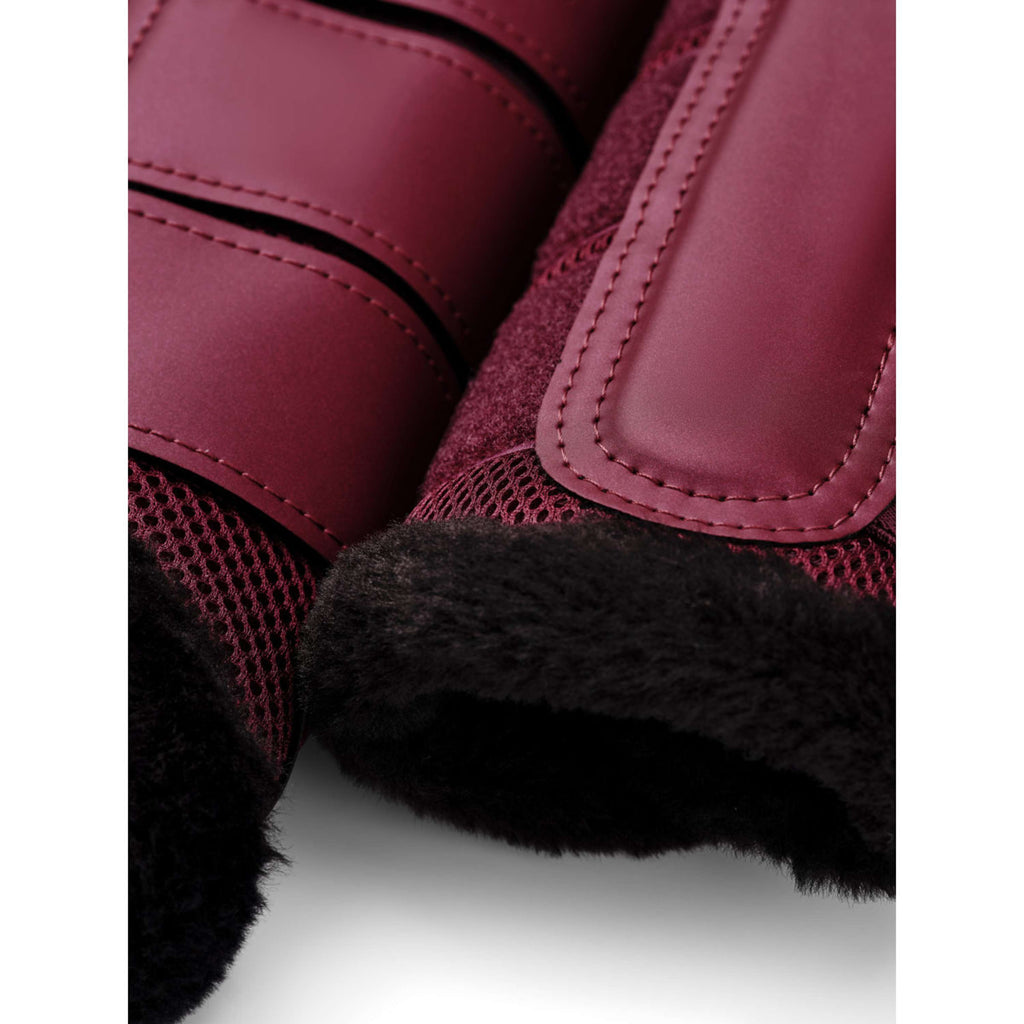 Equestrian Stockholm Guêtres Fur Mesh Merlot