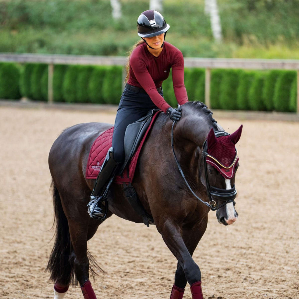 Equestrian Stockholm Tapis de Selle Line Dressage Bordeaux