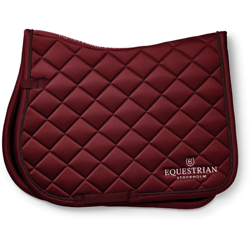 Equestrian Stockholm Tapis de Selle Line de Saut Bordeaux