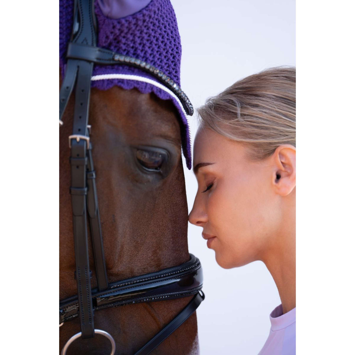 Equestrian Stockholm Bonnet Anti-Mouches Lavande