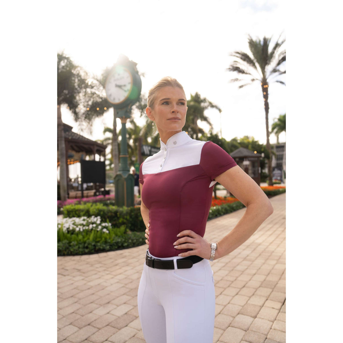 Equestrian Stockholm T-shirt de Concours Revenew Merlot