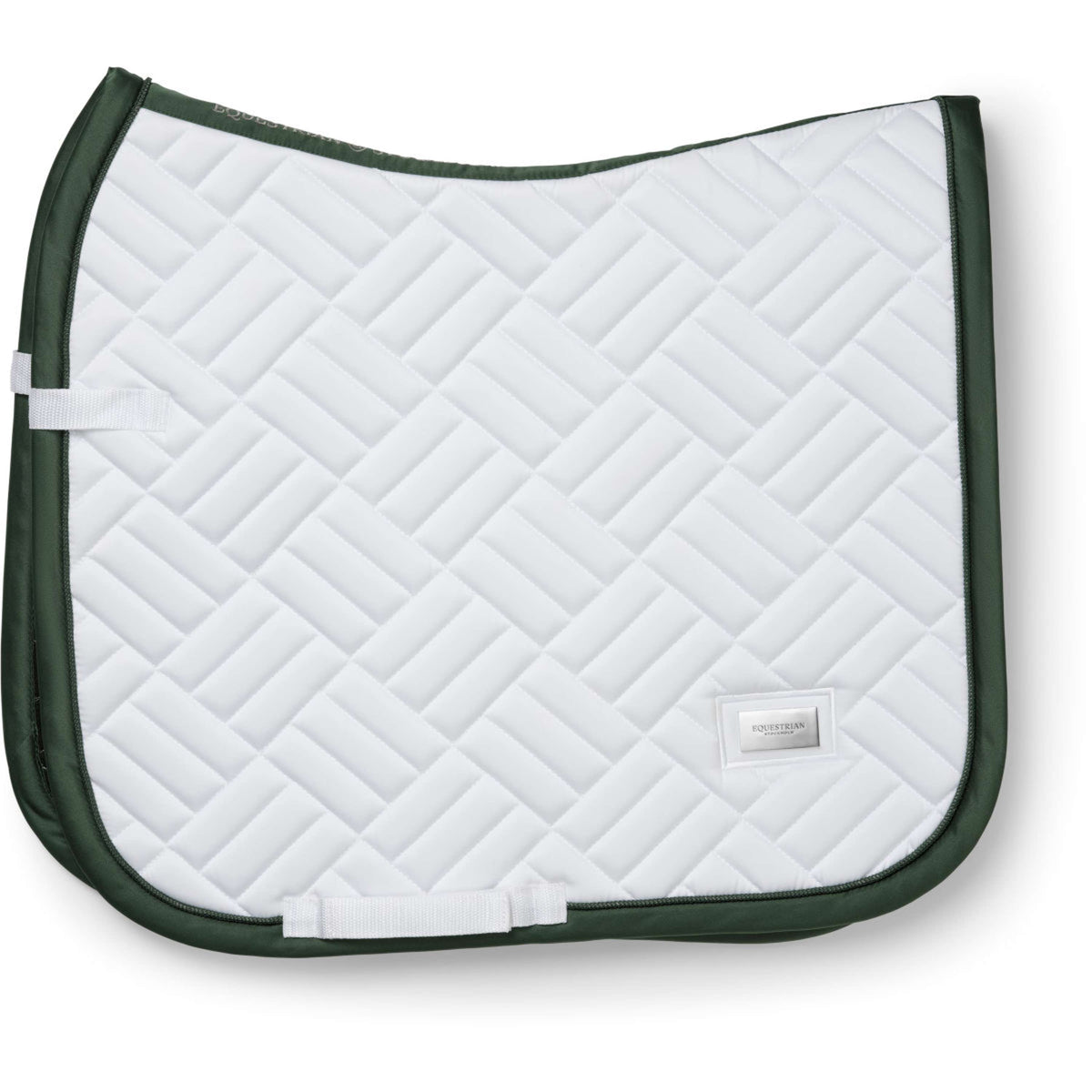 Equestrian Stockholm Tapis de Selle Modern Dressage Blanc/Sycamore Green