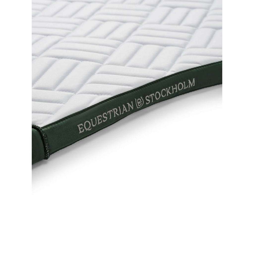 Equestrian Stockholm Tapis de Selle Modern de Saut Blanc/Sycamore Green