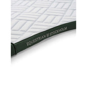 Equestrian Stockholm Tapis de Selle Modern de Saut Blanc/Sycamore Green