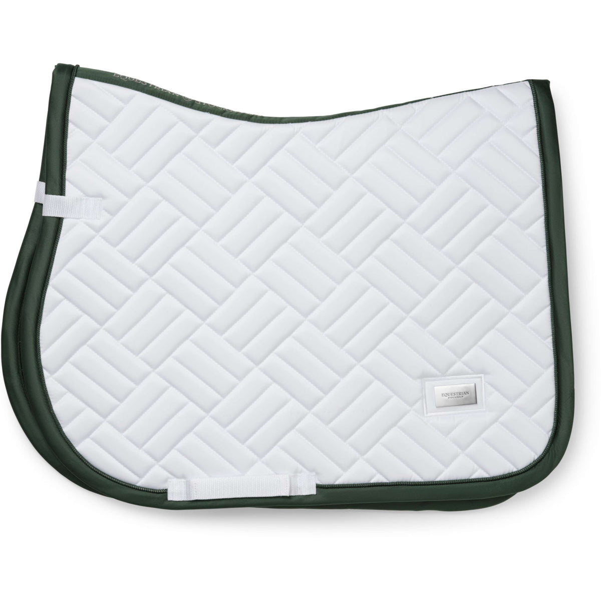 Equestrian Stockholm Tapis de Selle Modern de Saut Blanc/Sycamore Green