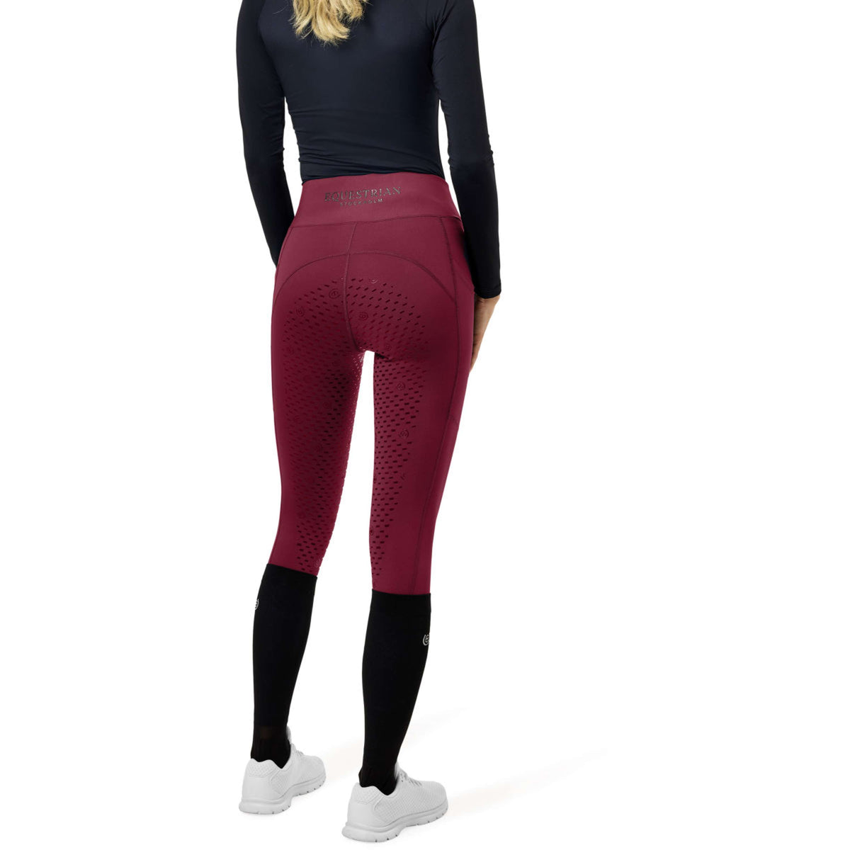 Equestrian Stockholm Legging d'Équitation Movement Full Grip Merlot