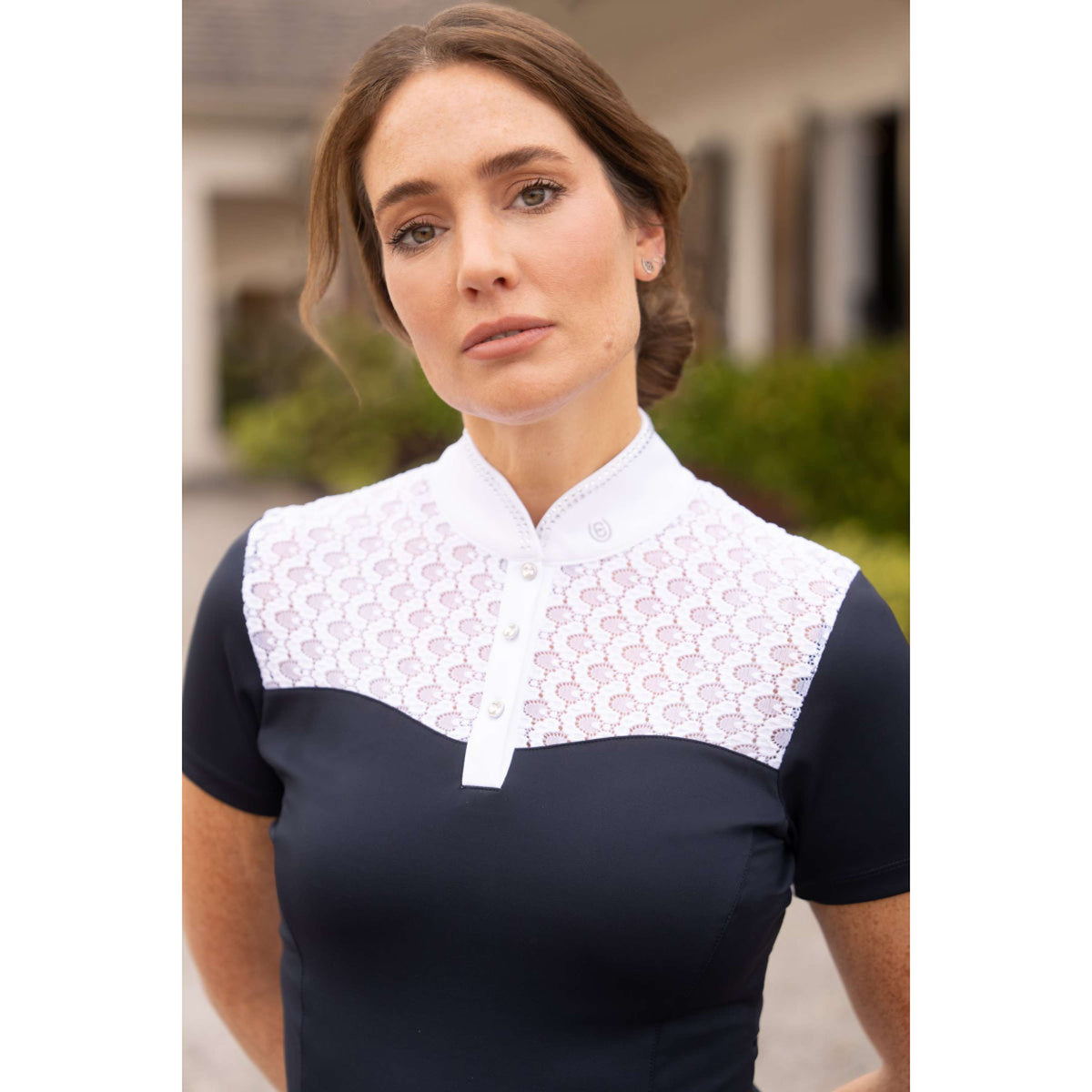 Equestrian Stockholm T-shirt de Concours Crystal Champion Marine