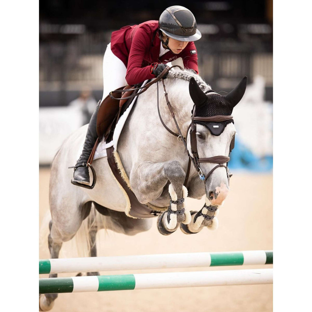 Equestrian Stockholm Bonnet Anti-Mouches Padded Noir/Argent