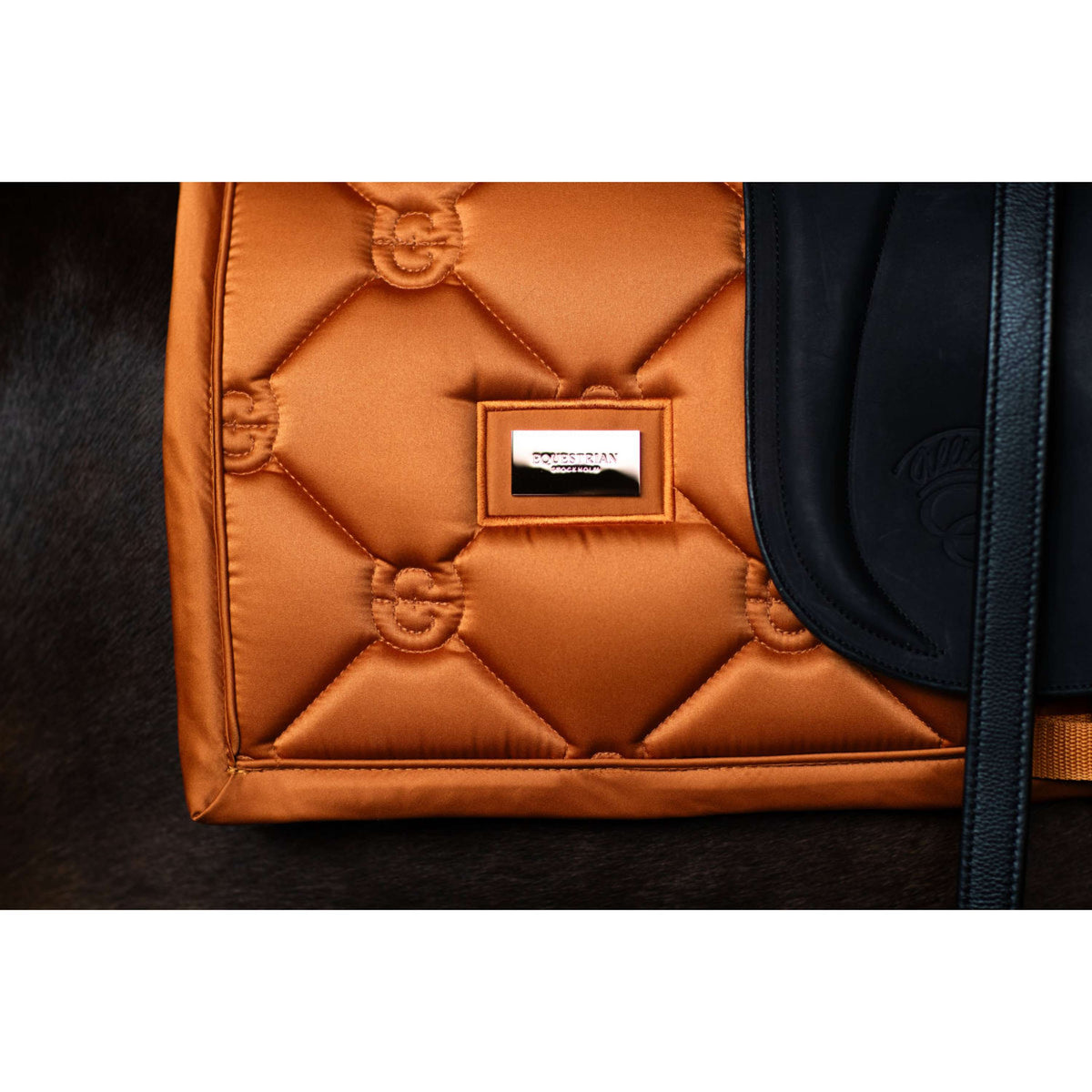 Equestrian Stockholm Tapis de Selle Satin Dressage Chestnut