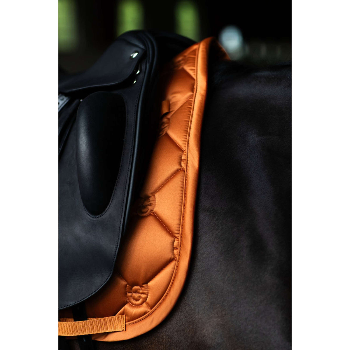 Equestrian Stockholm Tapis de Selle Satin Dressage Chestnut