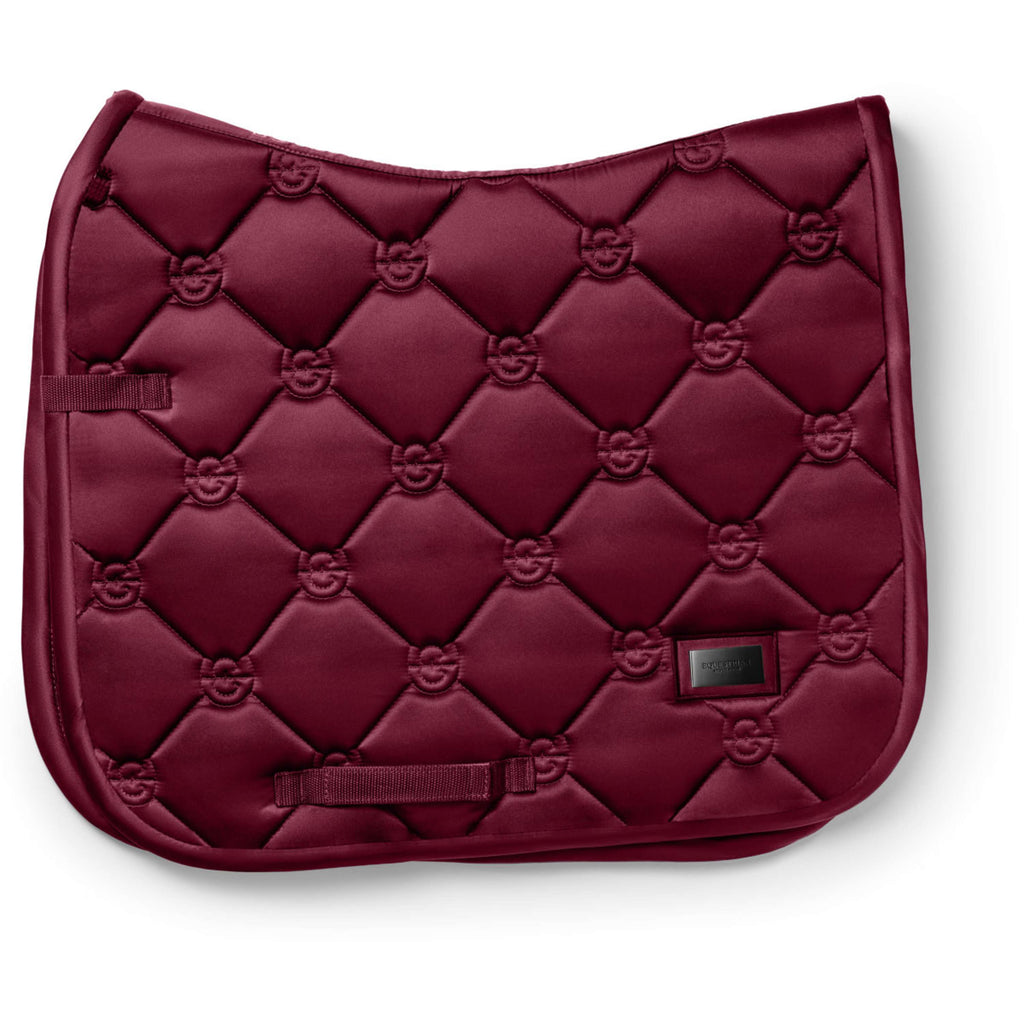 Equestrian Stockholm Tapis de Selle Satin Dressage Merlot