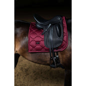 Equestrian Stockholm Tapis de Selle Satin Dressage Merlot