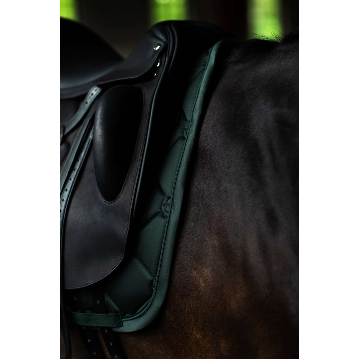 Equestrian Stockholm Tapis de Selle Satin Dressage Sycamore Green