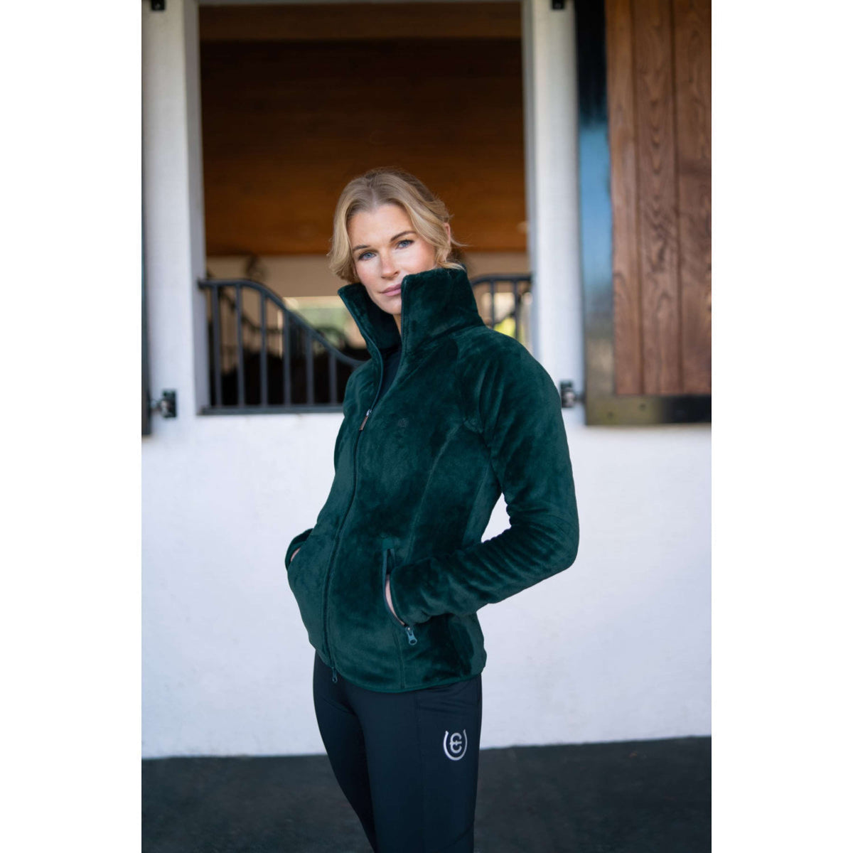 Equestrian Stockholm Blouson Polaire Velvet Sycamore Green